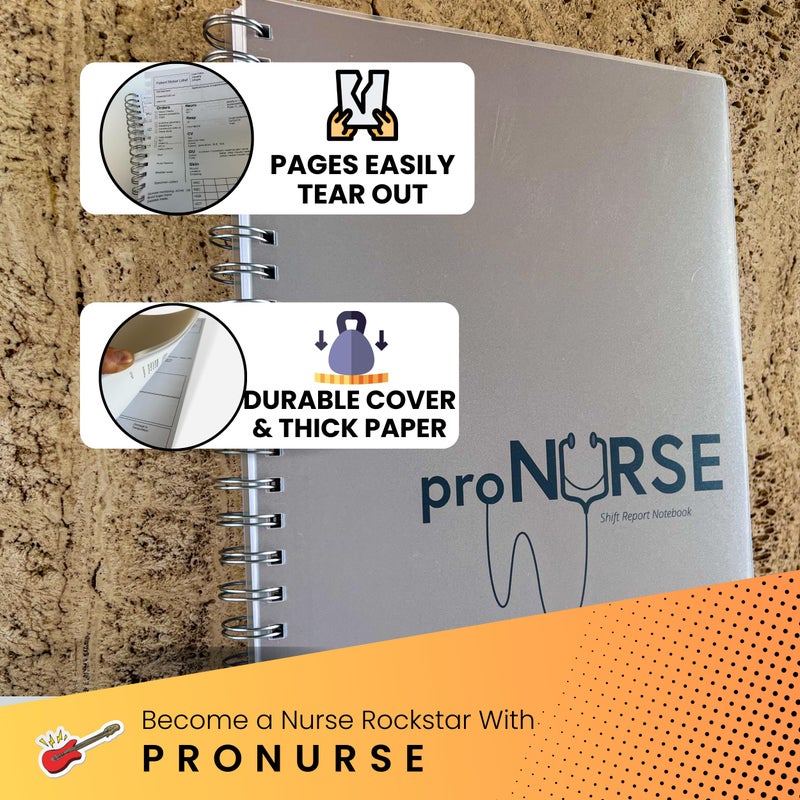 Portage ProNurse Report Spiral Notebook - 200 Patient Templates, 8.5""x11"",Essential For Nurses, Makes Shift Reporting A Breeeze, 100 Sheets - Image 5